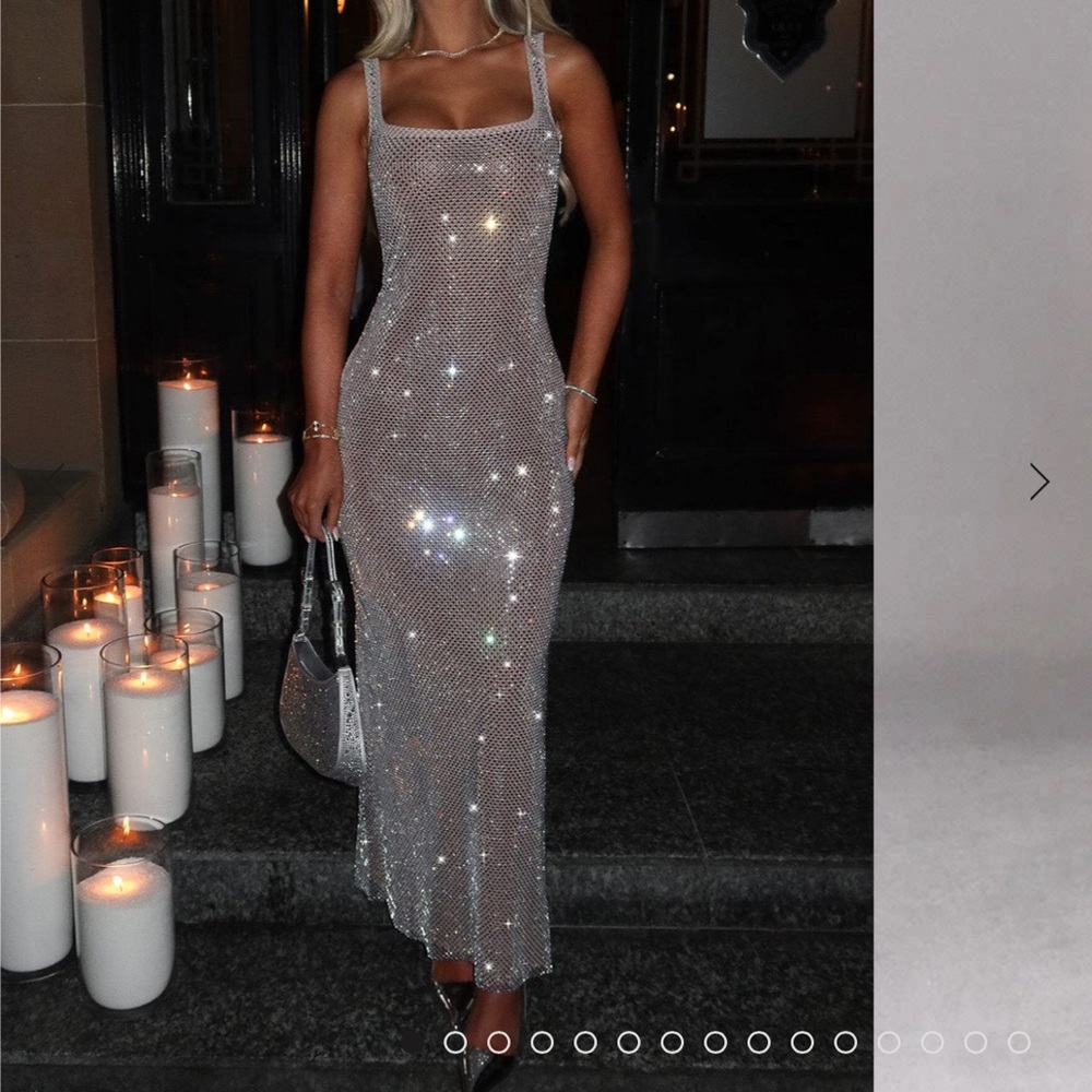 Stunning Silver Evening Dress